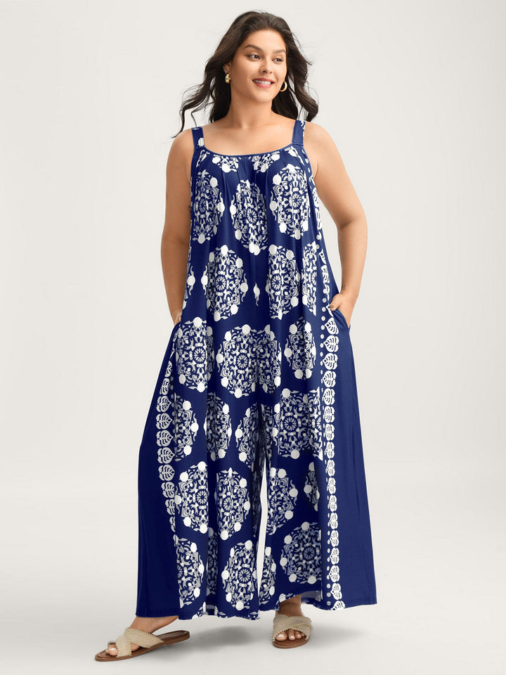 Sunkissed Stretchy Adjustable Strap Jumpsuit