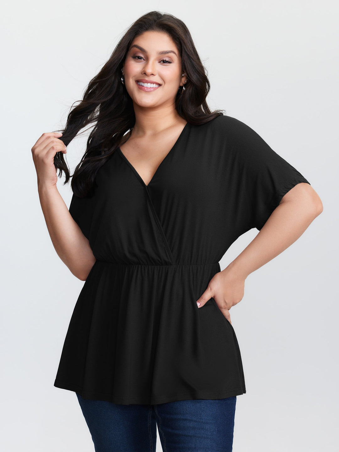 Supersoft Stretchy Surplice T-Shirt