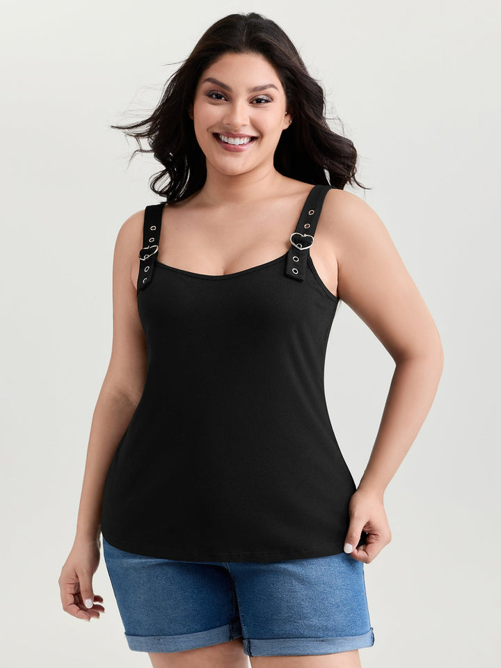 Supersoft Adjustable Shoulder Strap Plain Tank Top