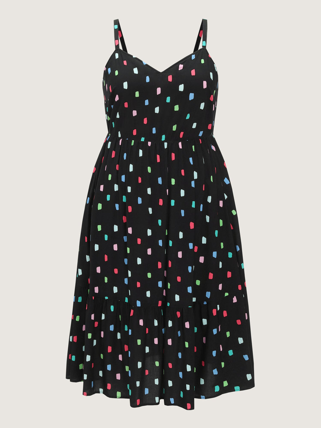 Colorful Geometric Print Cami Midi Dress