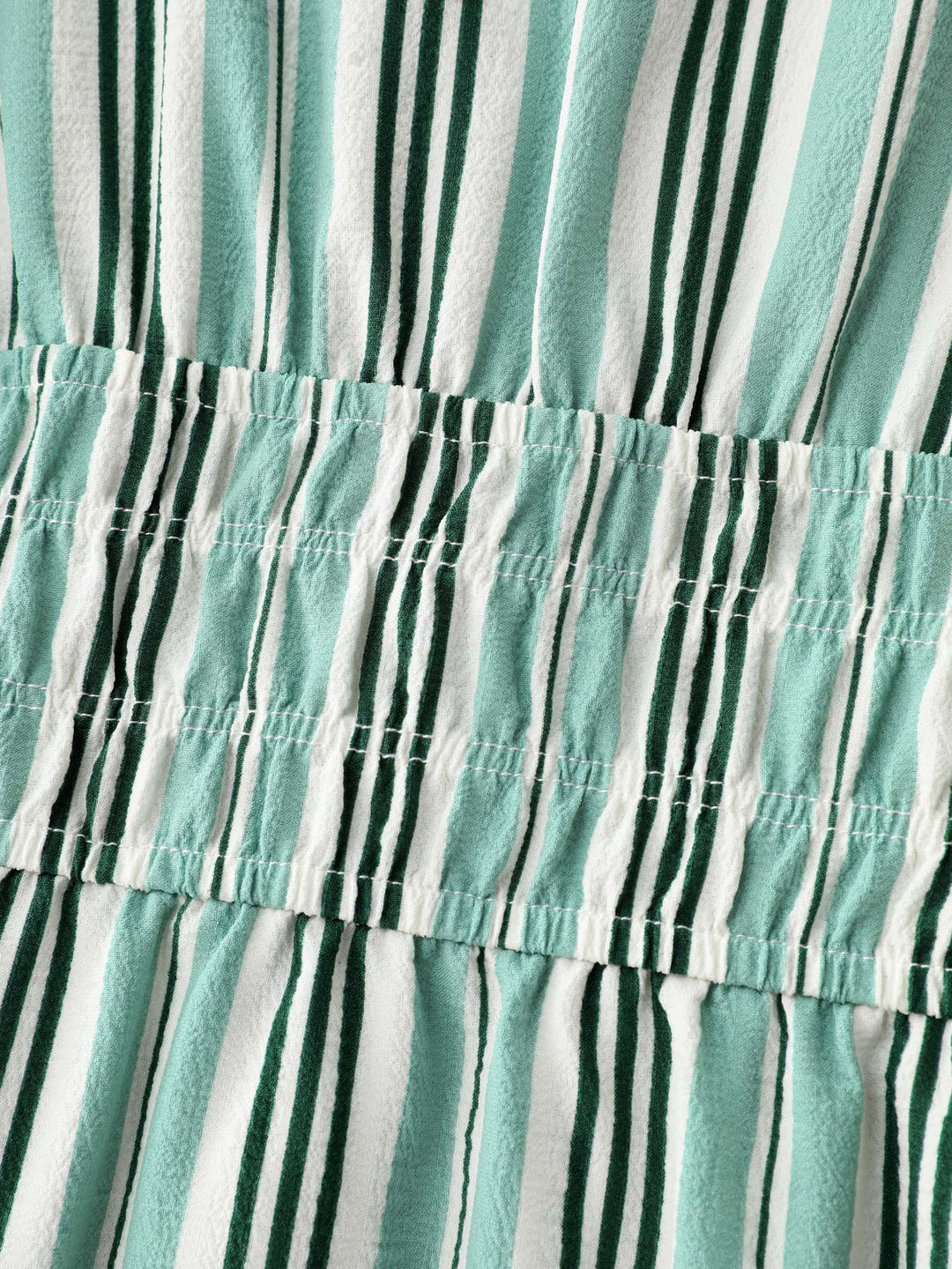 Breezy Stripe Print Pockets Mini Dress