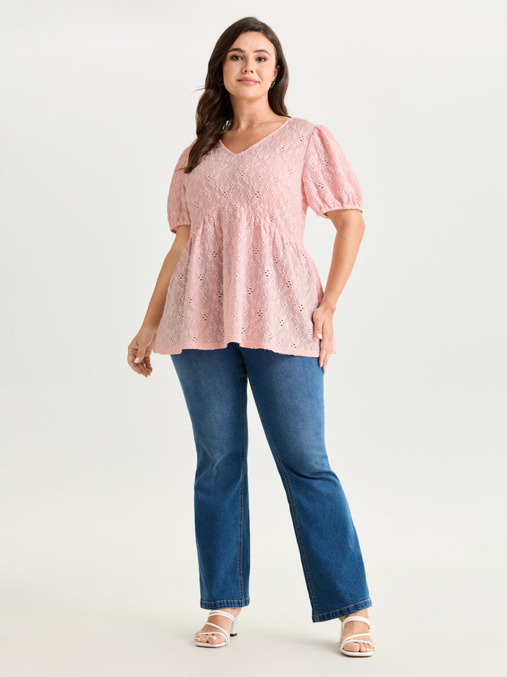 Back Bow Tie Textured Top