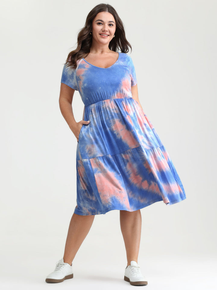 Supersoft Tie-Dye Pockets Midi Dress