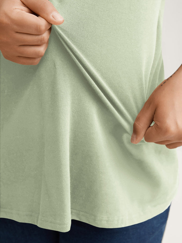 Cotton V Neck Plain Basic T-shirt