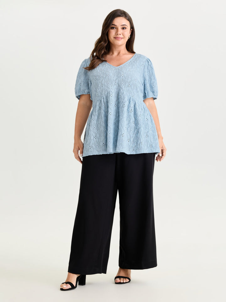 Back Bow Tie Textured Top