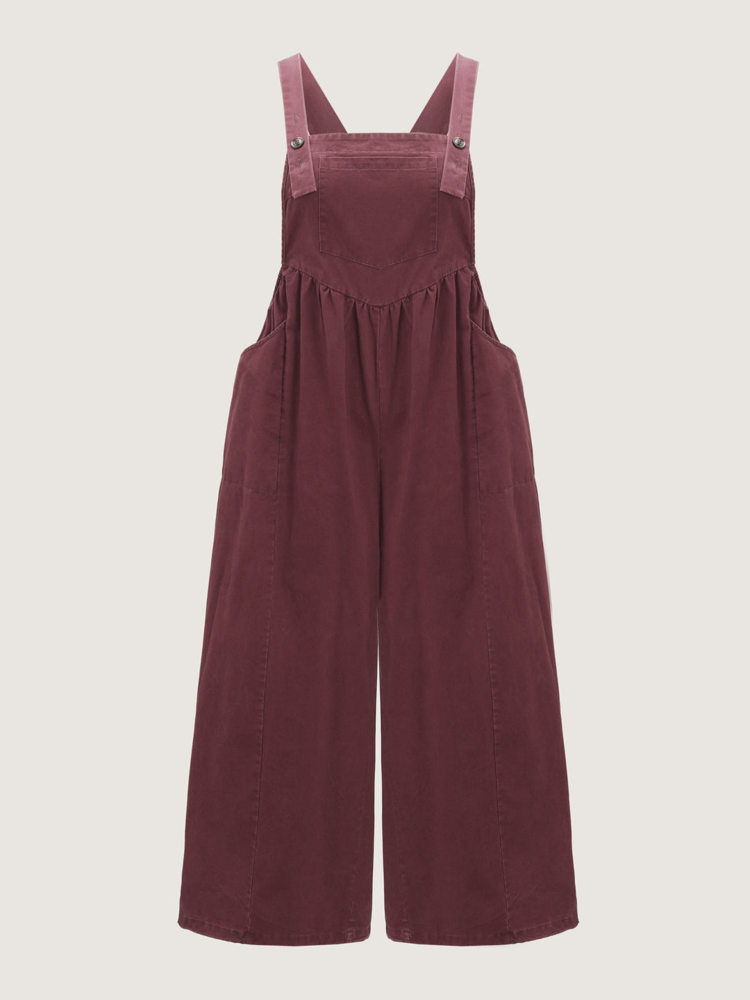 Pure Cotton Washed Distressed Adjustable Overall Jumpsuit