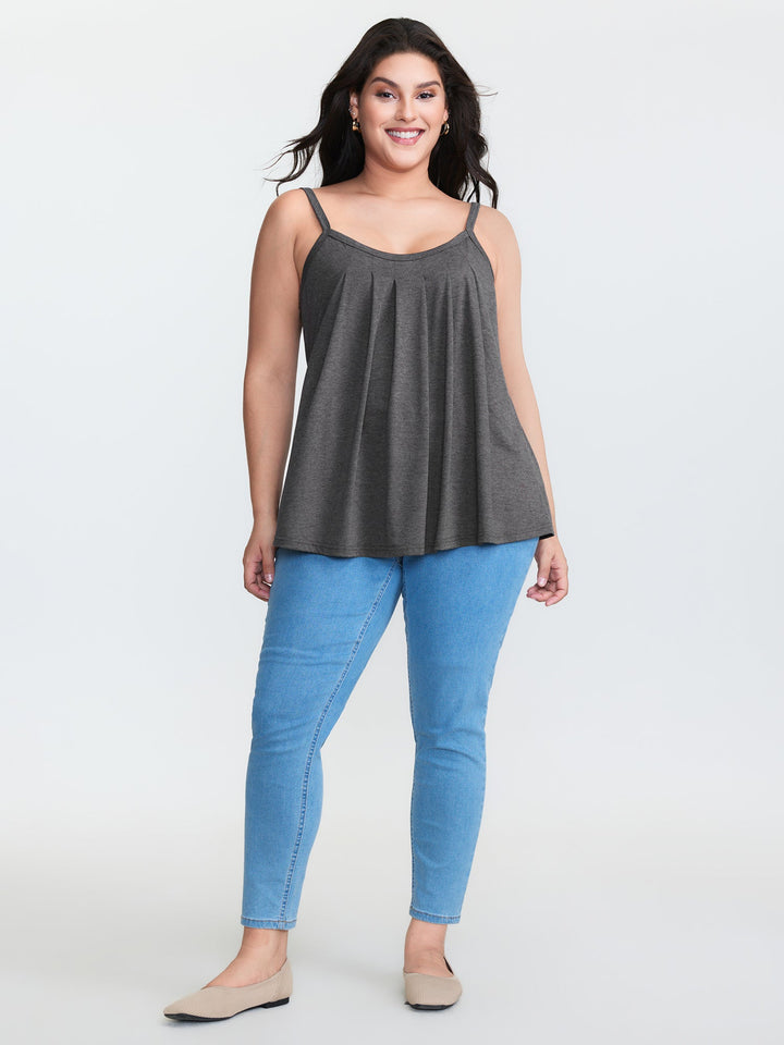 Supersoft Stretchy Pleated Tank Top