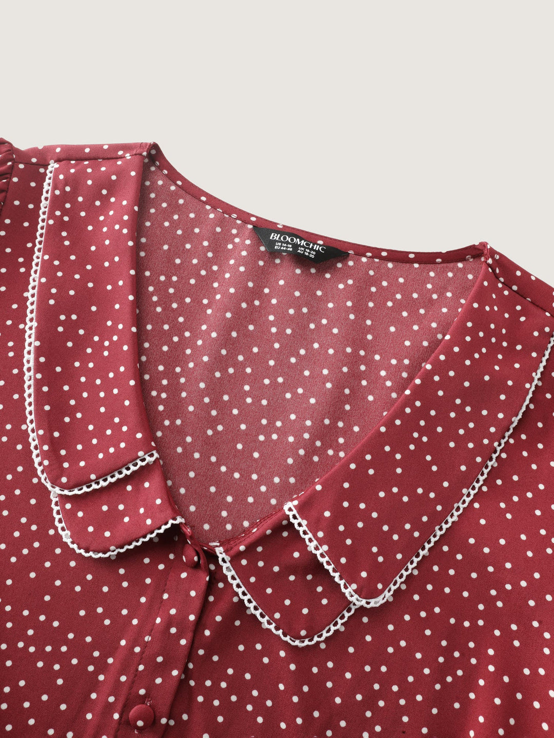 Doll Collar Retro Polka Dots Blouse