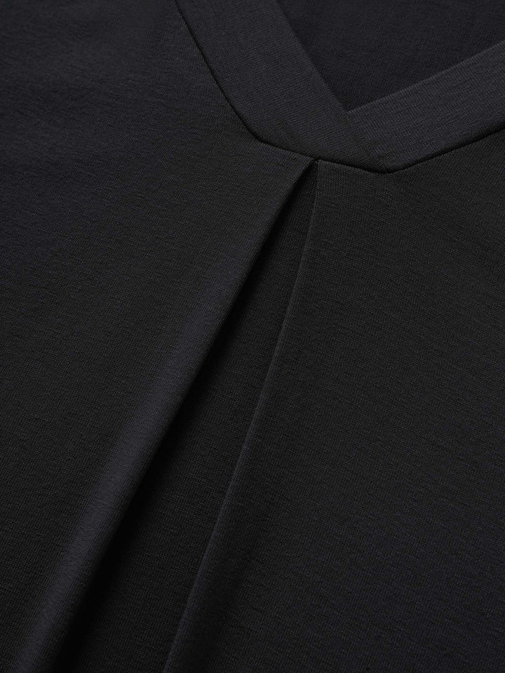 Supersoft Essentials Ruffle Layered Sleeve Pleated T-shirt
