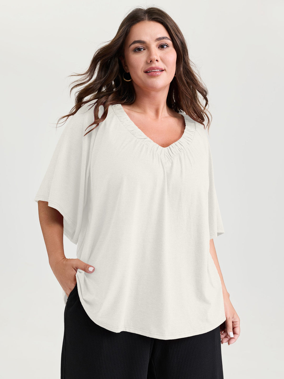 Supersoft Bust-Friendly Flowy Plain Top