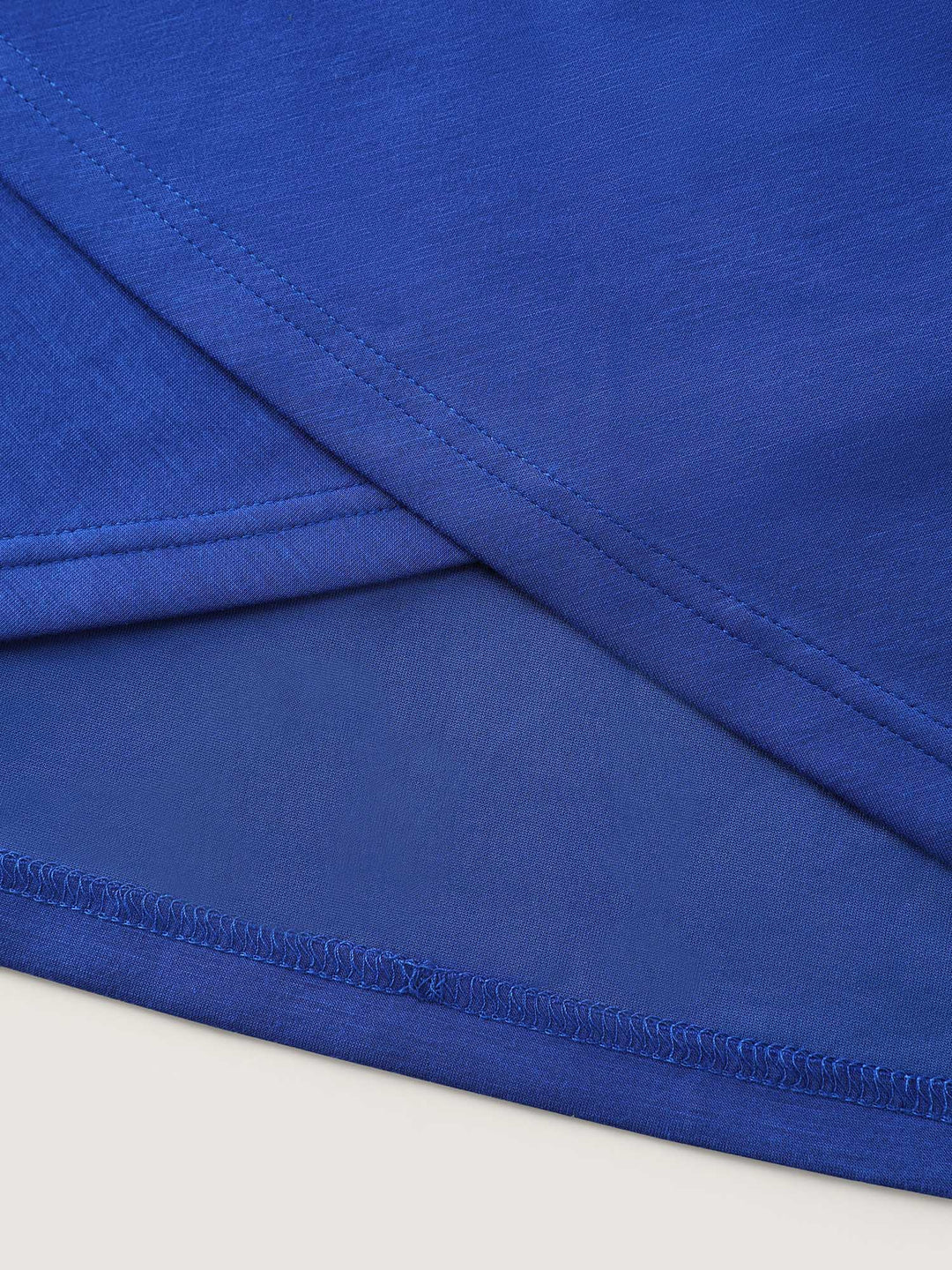 Twist-Front Boat Neckline Plain Knit Top