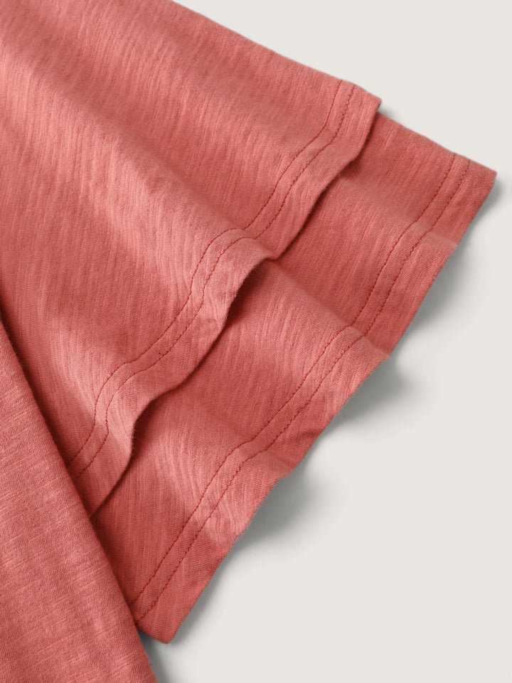 Pure Cotton Stretchy Layered Sleeve T-Shirt