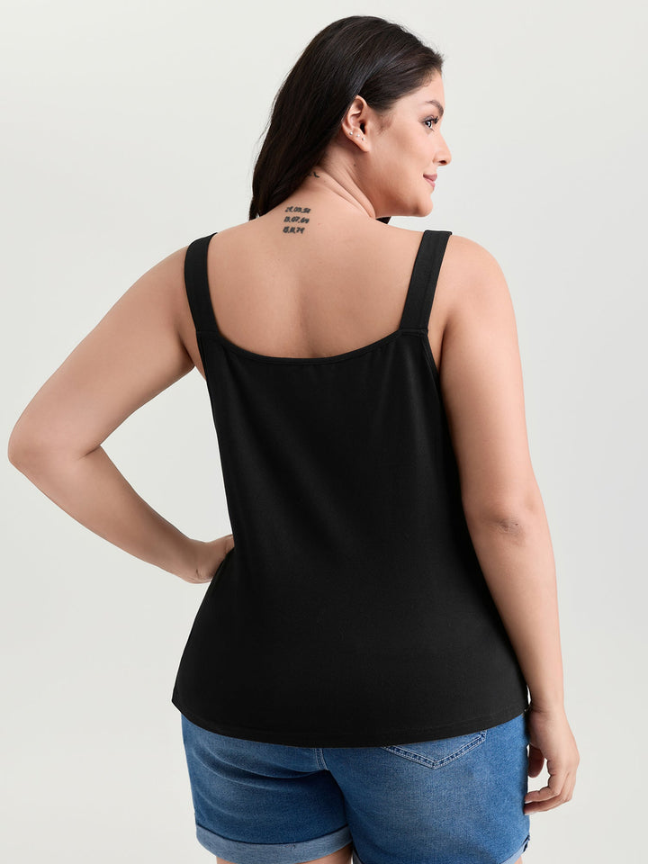 Supersoft Adjustable Shoulder Strap Plain Tank Top