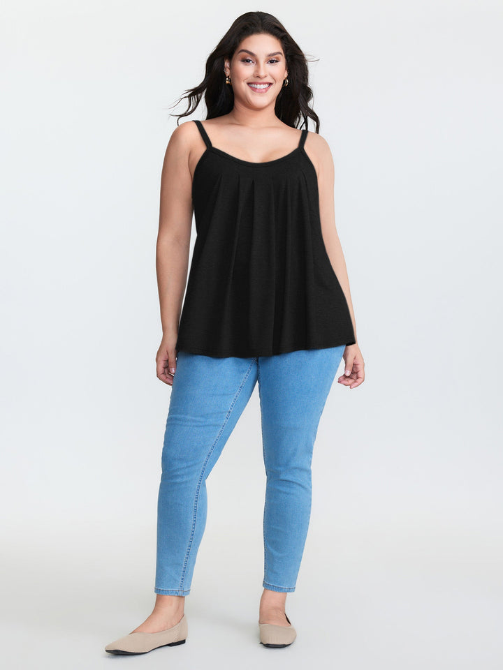 Supersoft Stretchy Pleated Tank Top
