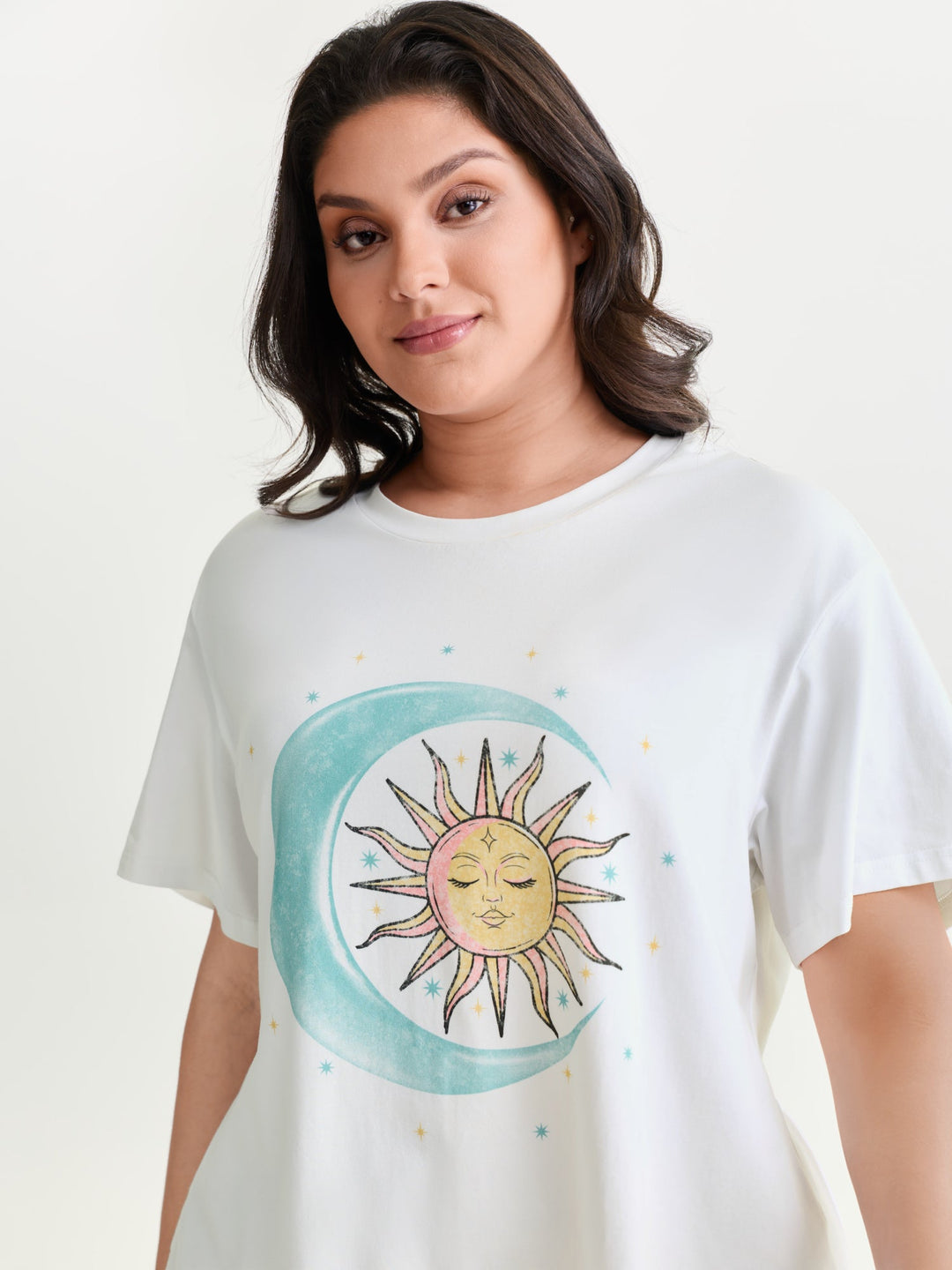 Pure Cotton Outerspace Print T-Shirt