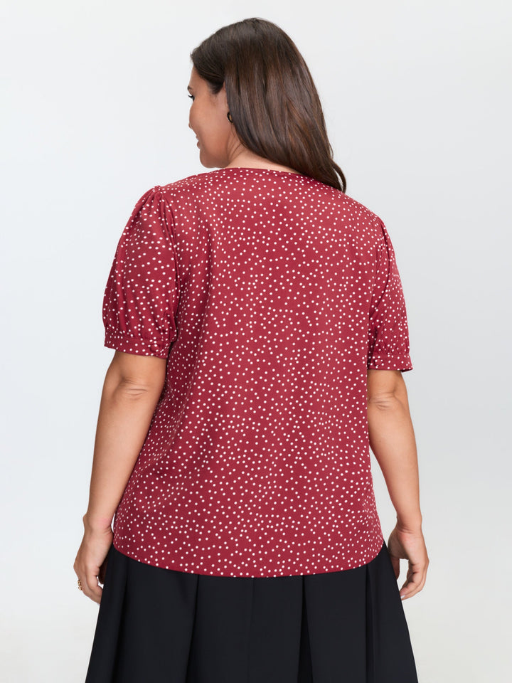 Doll Collar Retro Polka Dots Blouse