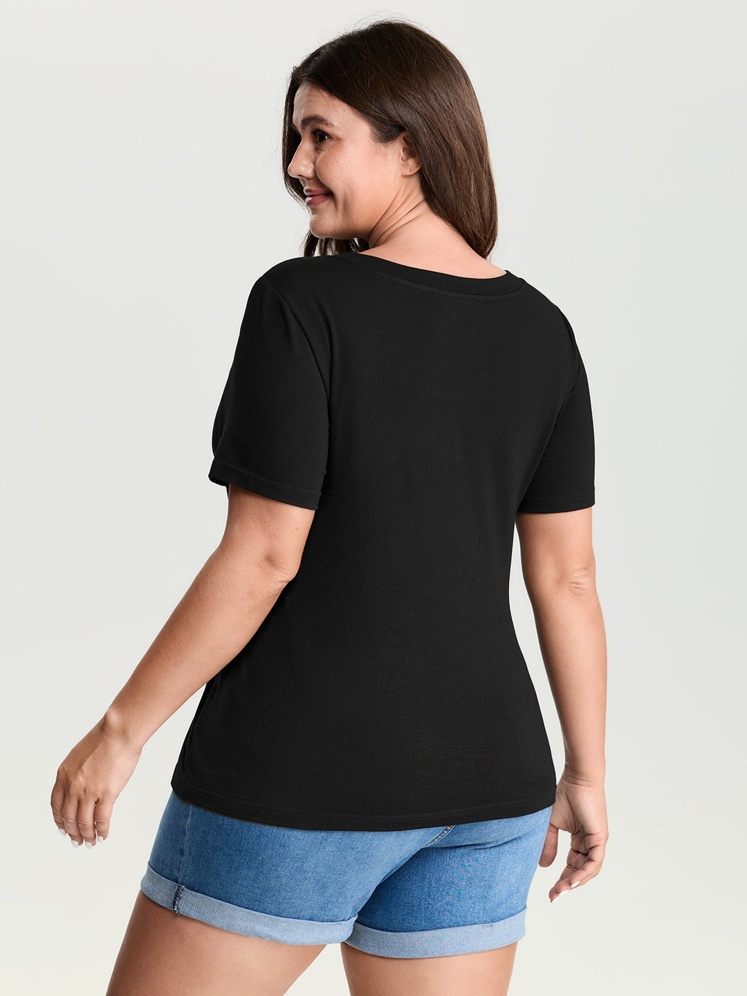 Supersoft Supportive Bra Square Neckline Fitted T-Shirt