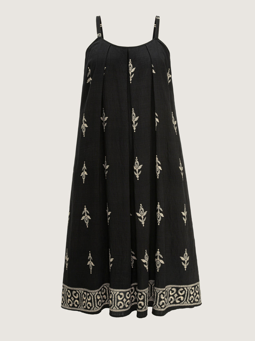Geometric Print Color Contrast Maxi Dress