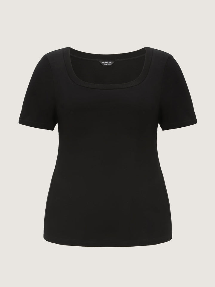 Supersoft Supportive Bra Square Neckline Fitted T-Shirt