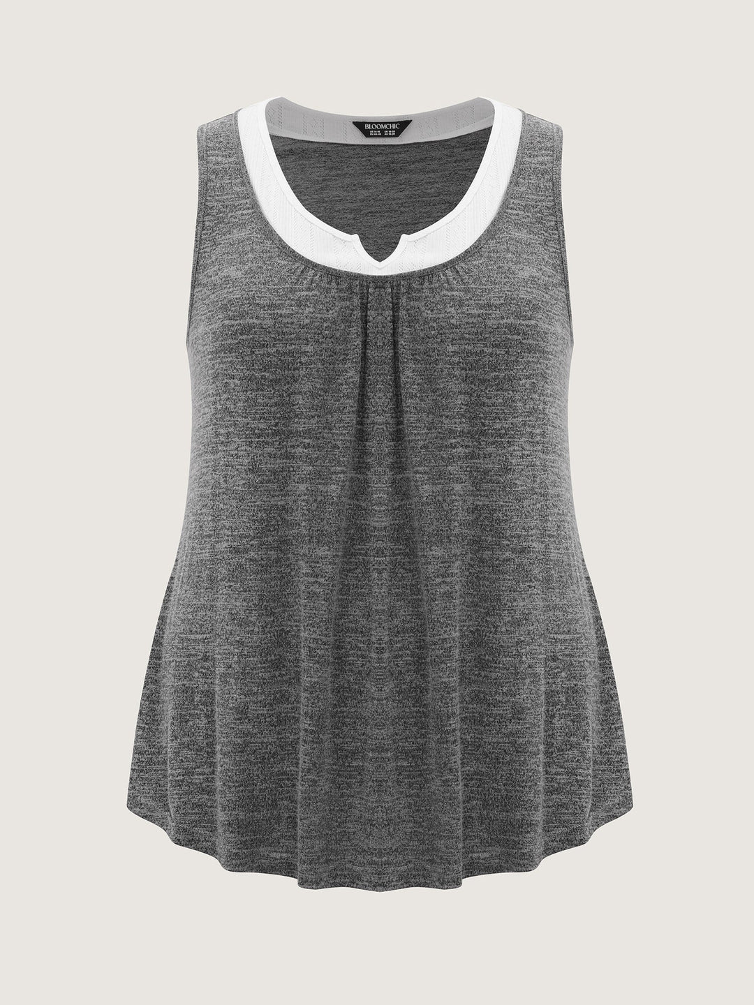Supersoft Scoop Neckline Color Contrast Tank Top