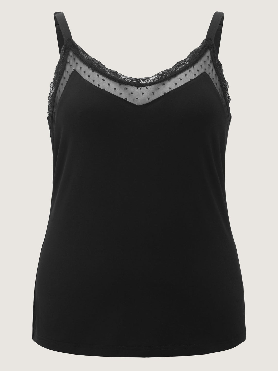 Sheer Lace Cut-Out Tank Top