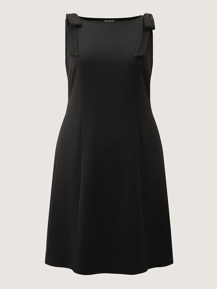 Shoulder Tie Sculpting Bodice Mini Dress