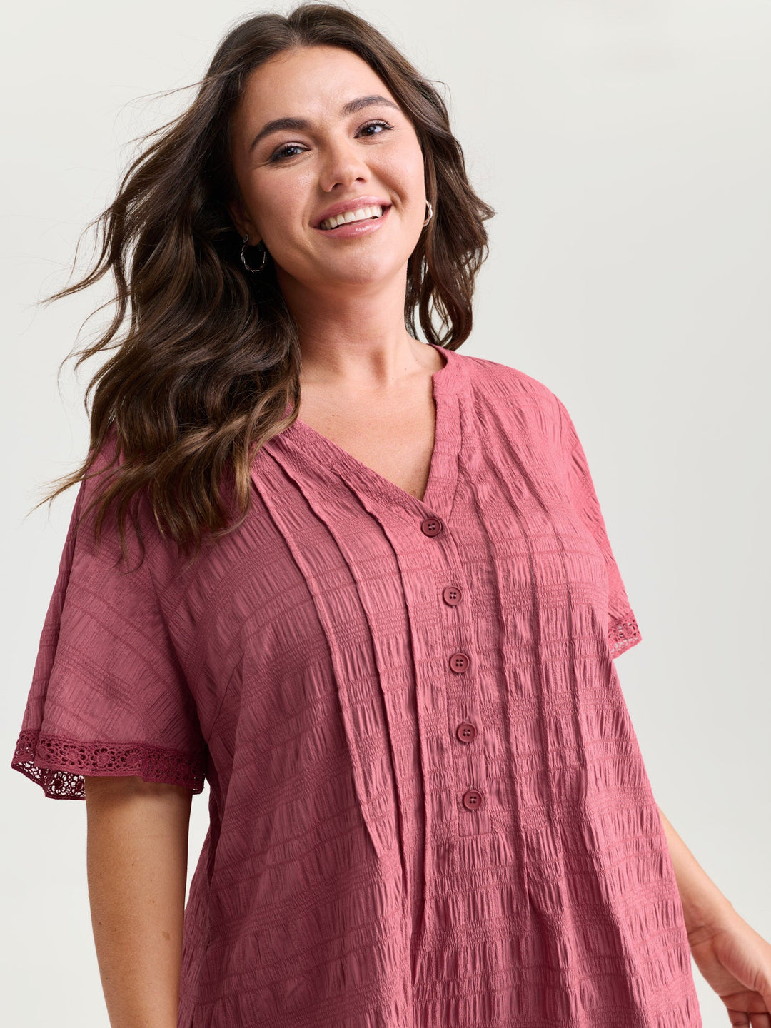Textured Ruffled Hem Pleated Mini Dress
