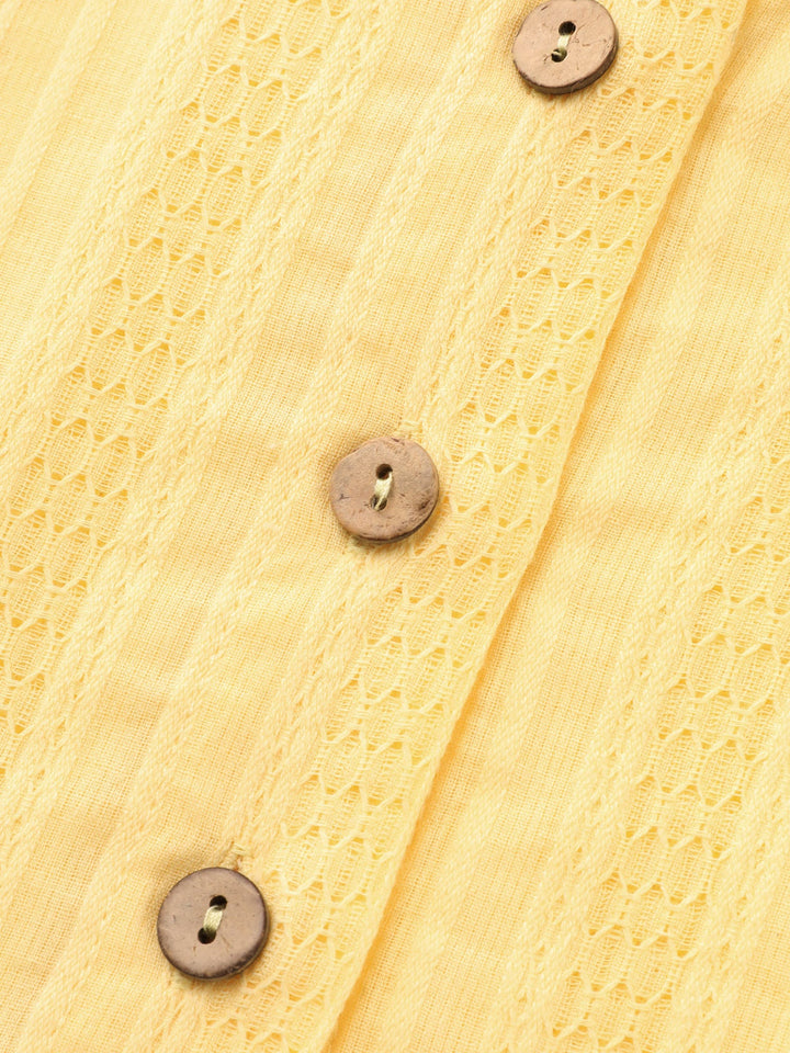 Pure Cotton Textured Tiered Tank Top