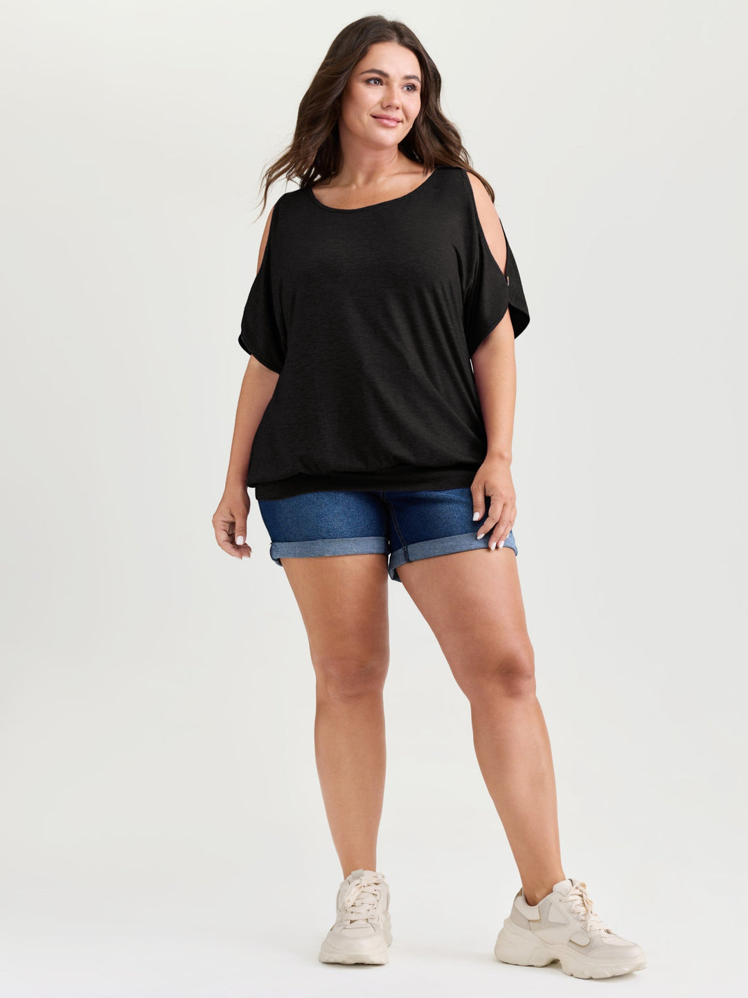 Supersoft Cut-Out Shoulder T-Shirt