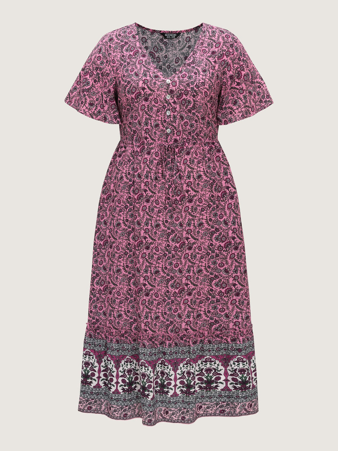 Supersoft Floral Color Contrast Print Maxi Dress