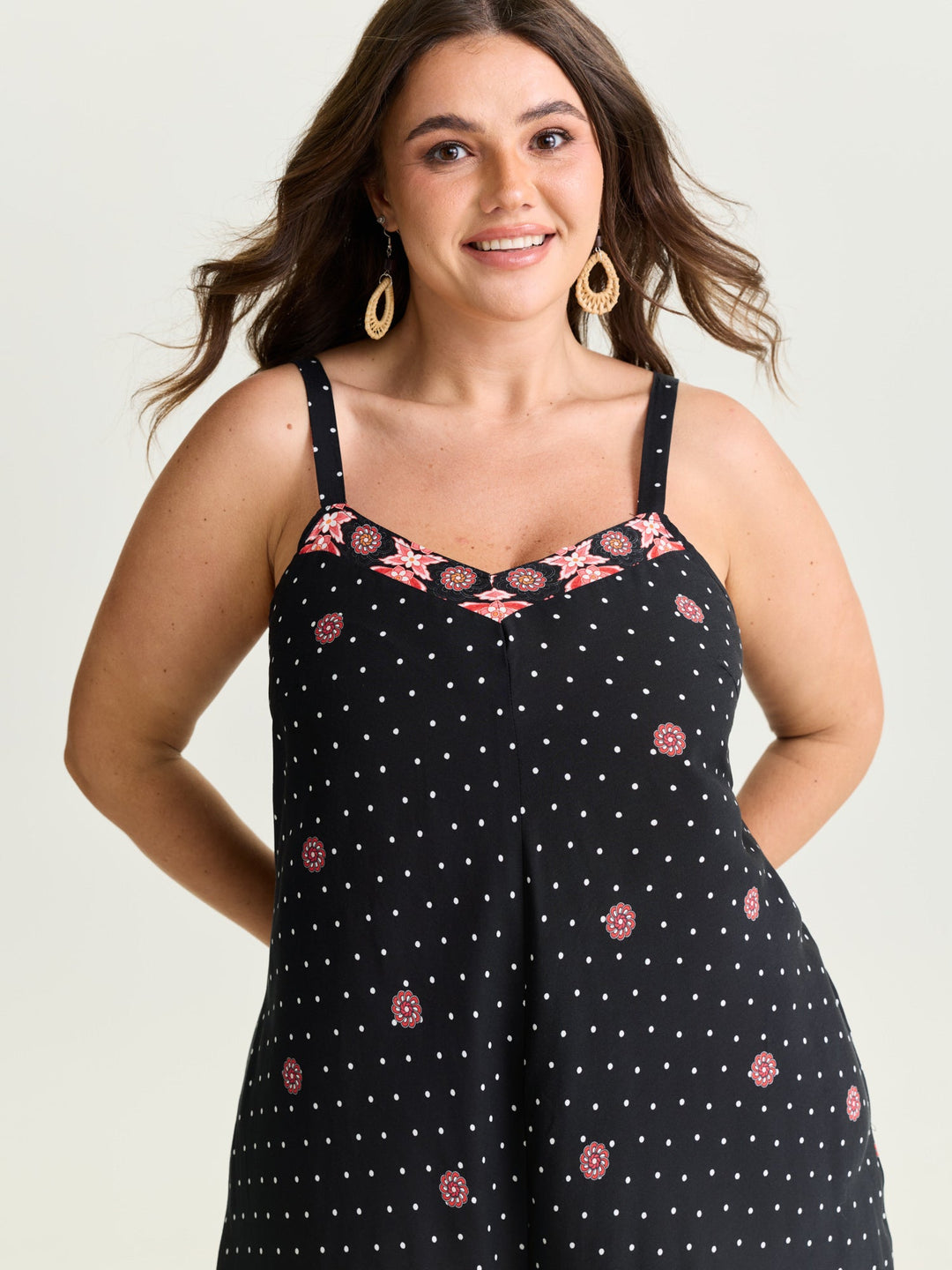Boho Print Asymmetrical Hem Jumpsuit