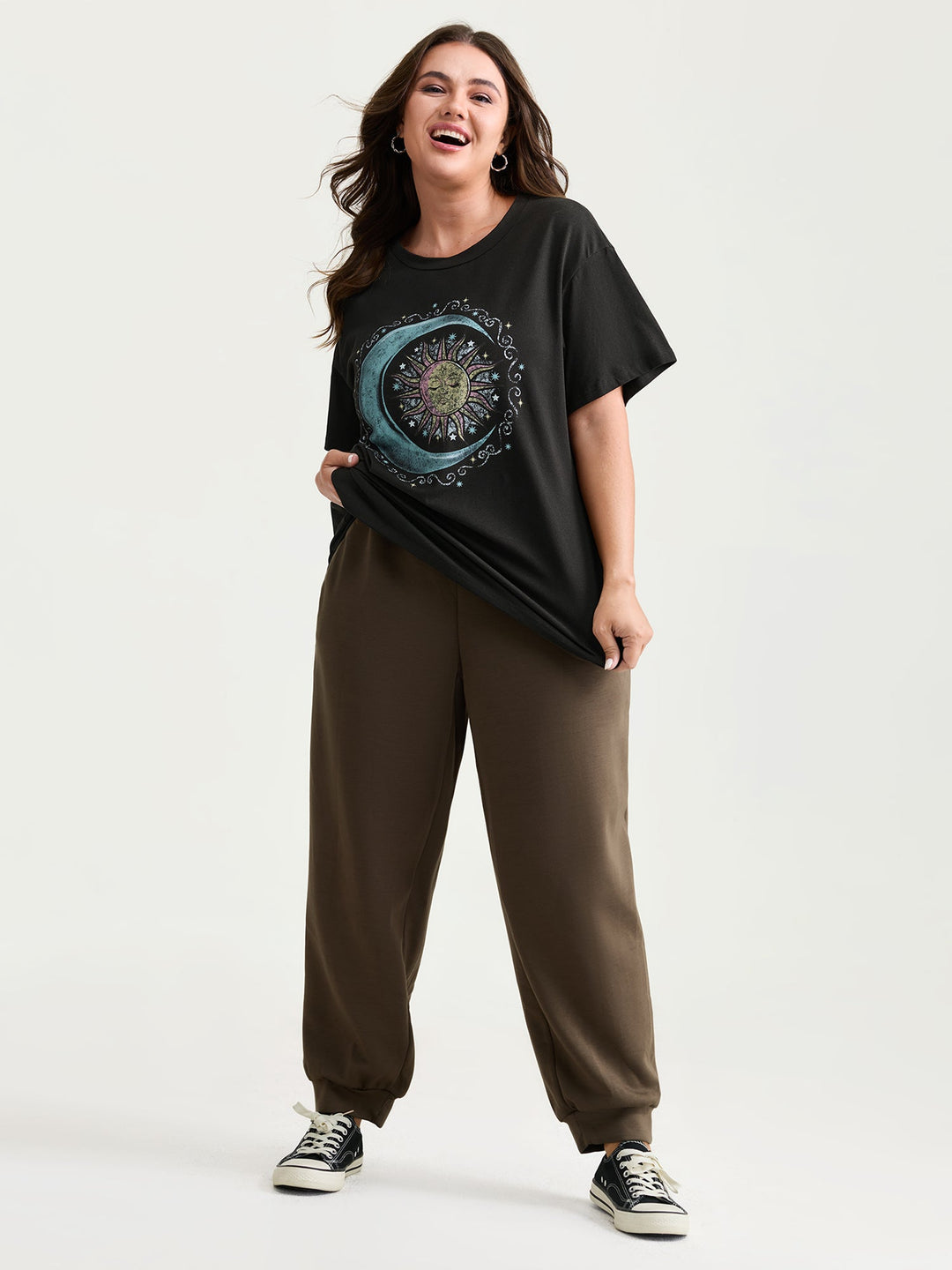 Pure Cotton Outerspace Print T-Shirt