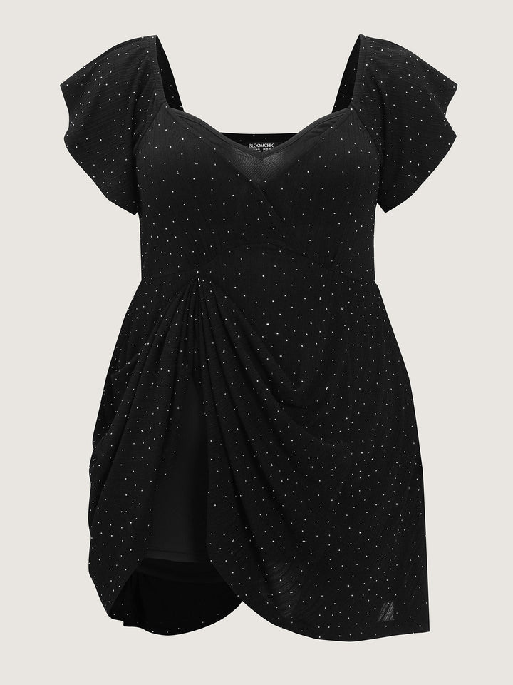 Polka Dot Built-In Bra And Panty Mini Dress