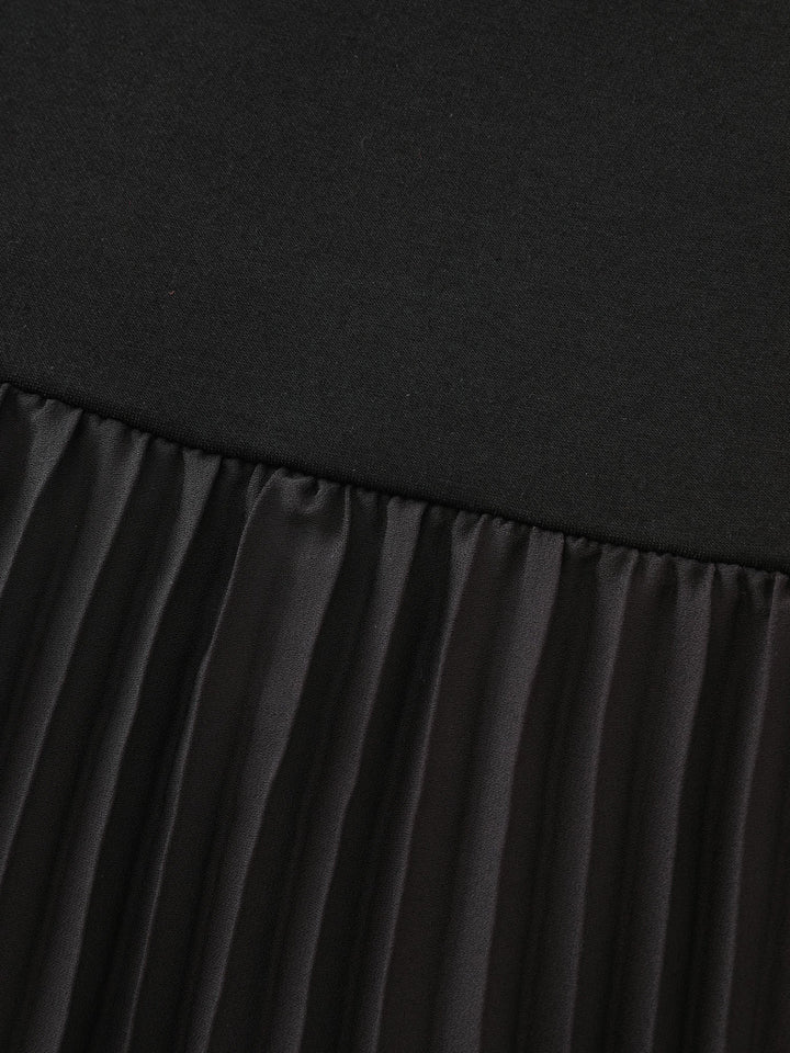 Ombre Gradient Pleated Off-Shoulder Midi Dress