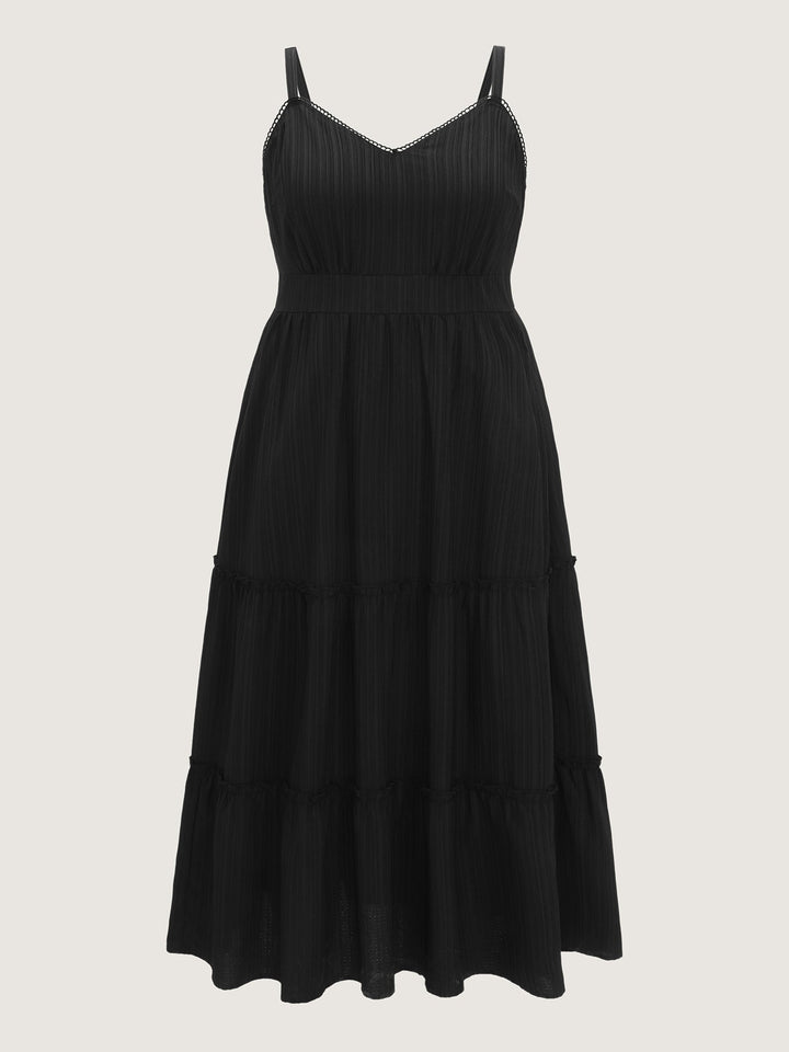 Timeless Back-Tie Tiered Cami Maxi Dress