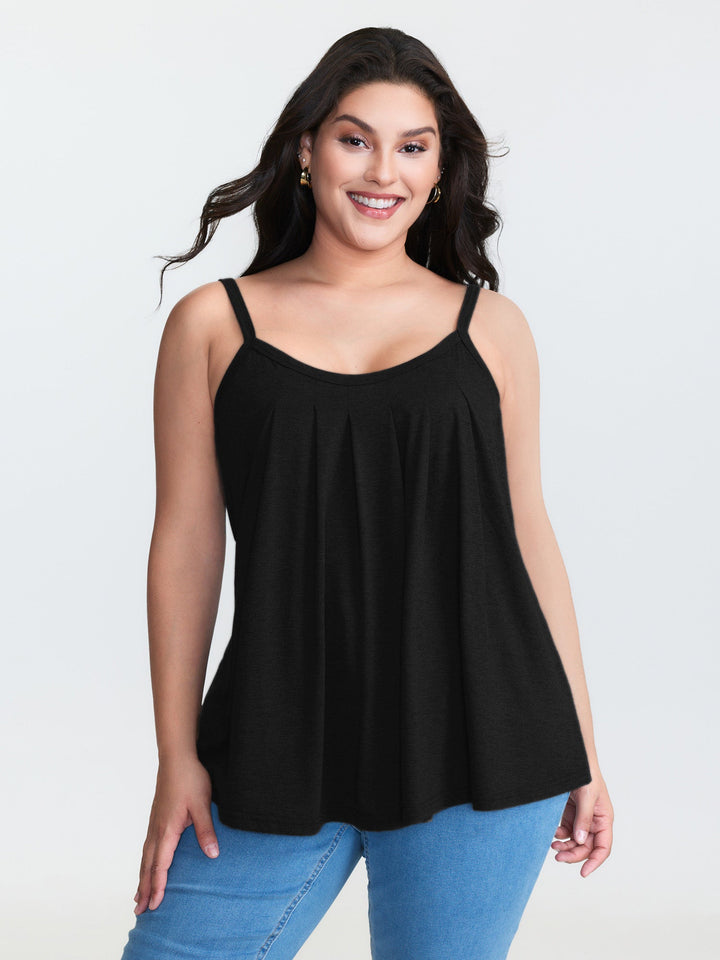 Supersoft Stretchy Pleated Tank Top