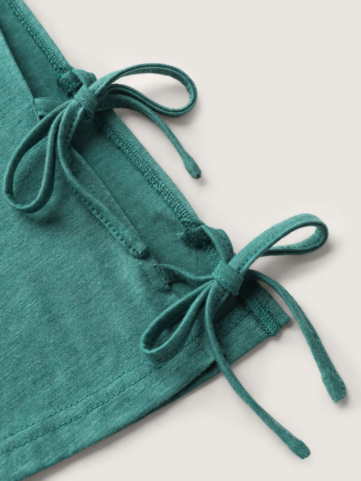 Supersoft Pleated Knot-Tie Sleeve T-Shirt