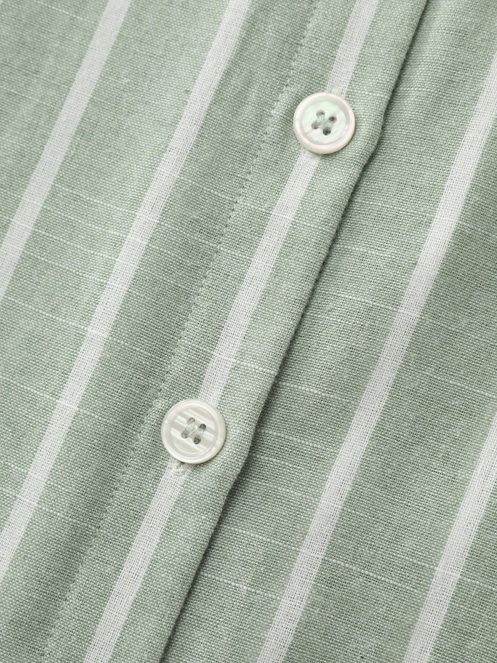 Adjustable Tab Sleeve Button-Down Shirt