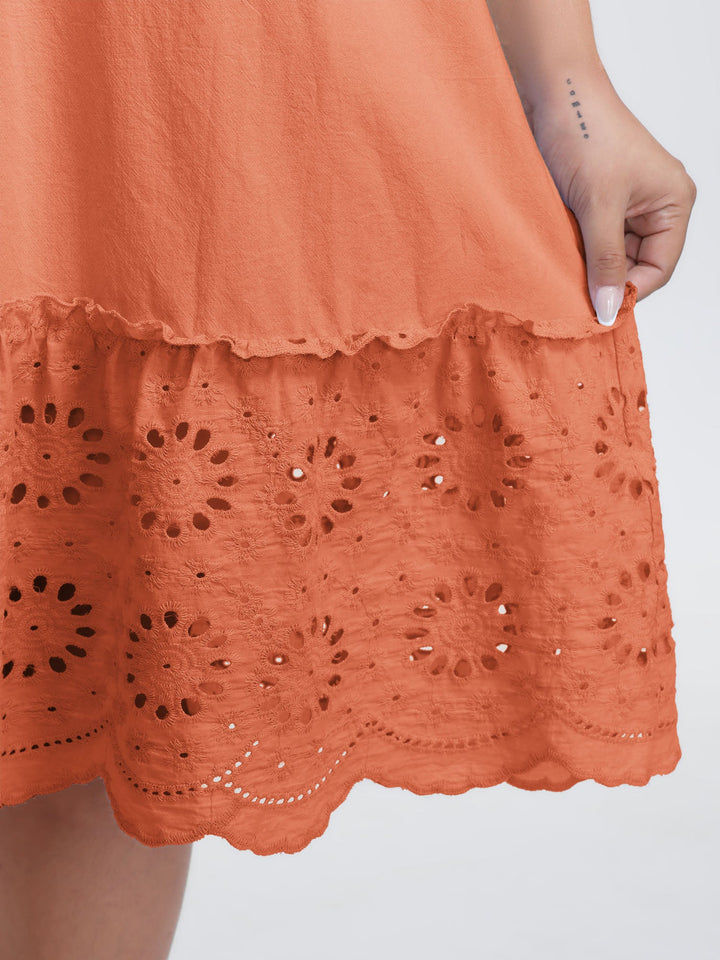 Pure Cotton Cut-Out Detail Mini Dress