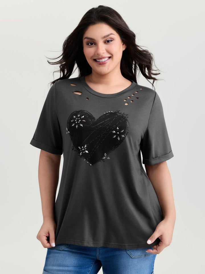 Supersoft Hot Fix Rhinestone T-Shirt