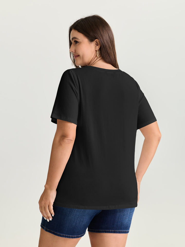 Cotton Ocean Calling Plain T-Shirt