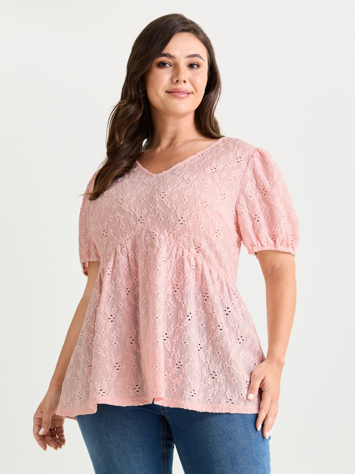 Back Bow Tie Textured Top