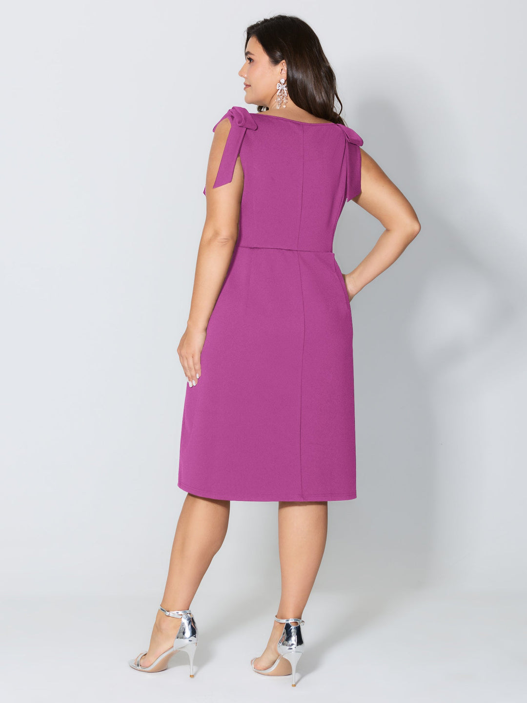 Shoulder Tie Sculpting Bodice Mini Dress