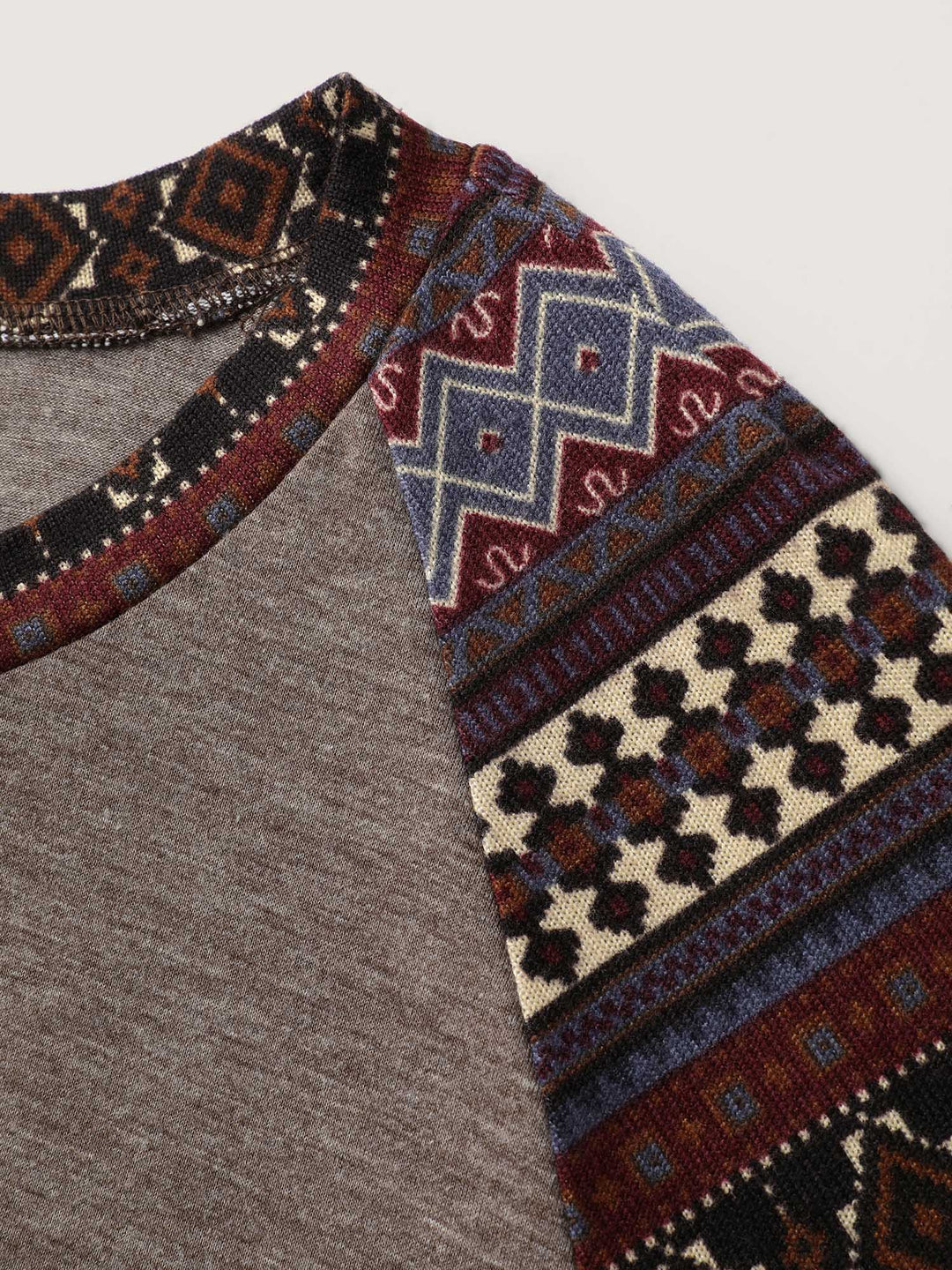 Supersoft Boho Stripes Spliced T-Shirt