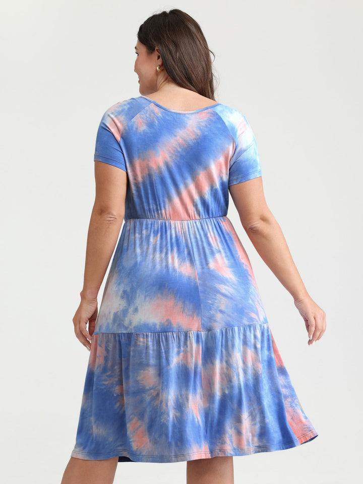 Supersoft Tie-Dye Pockets Midi Dress