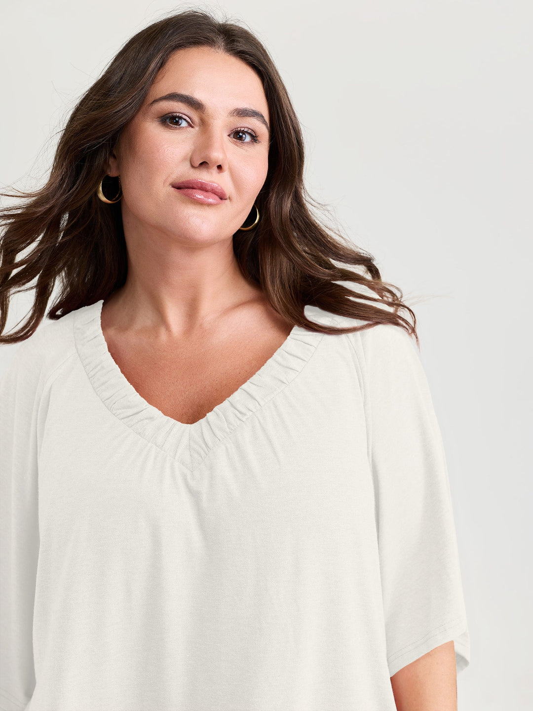 Supersoft Bust-Friendly Flowy Plain Top