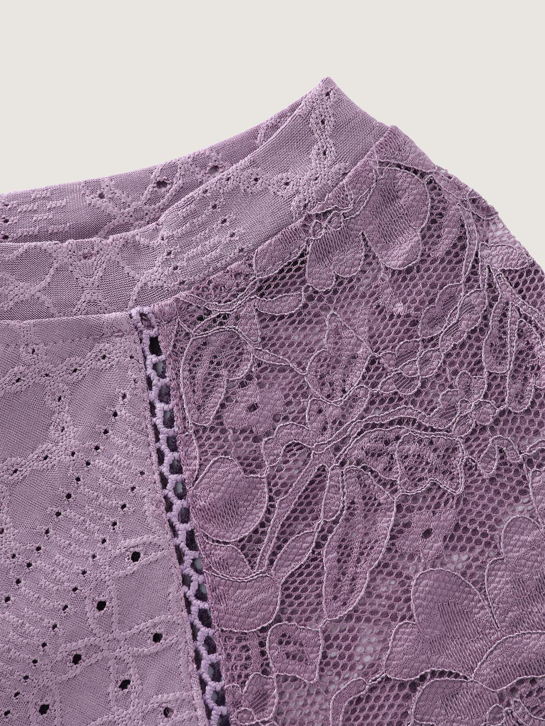 Lace Trim Back-Tie T-Shirt