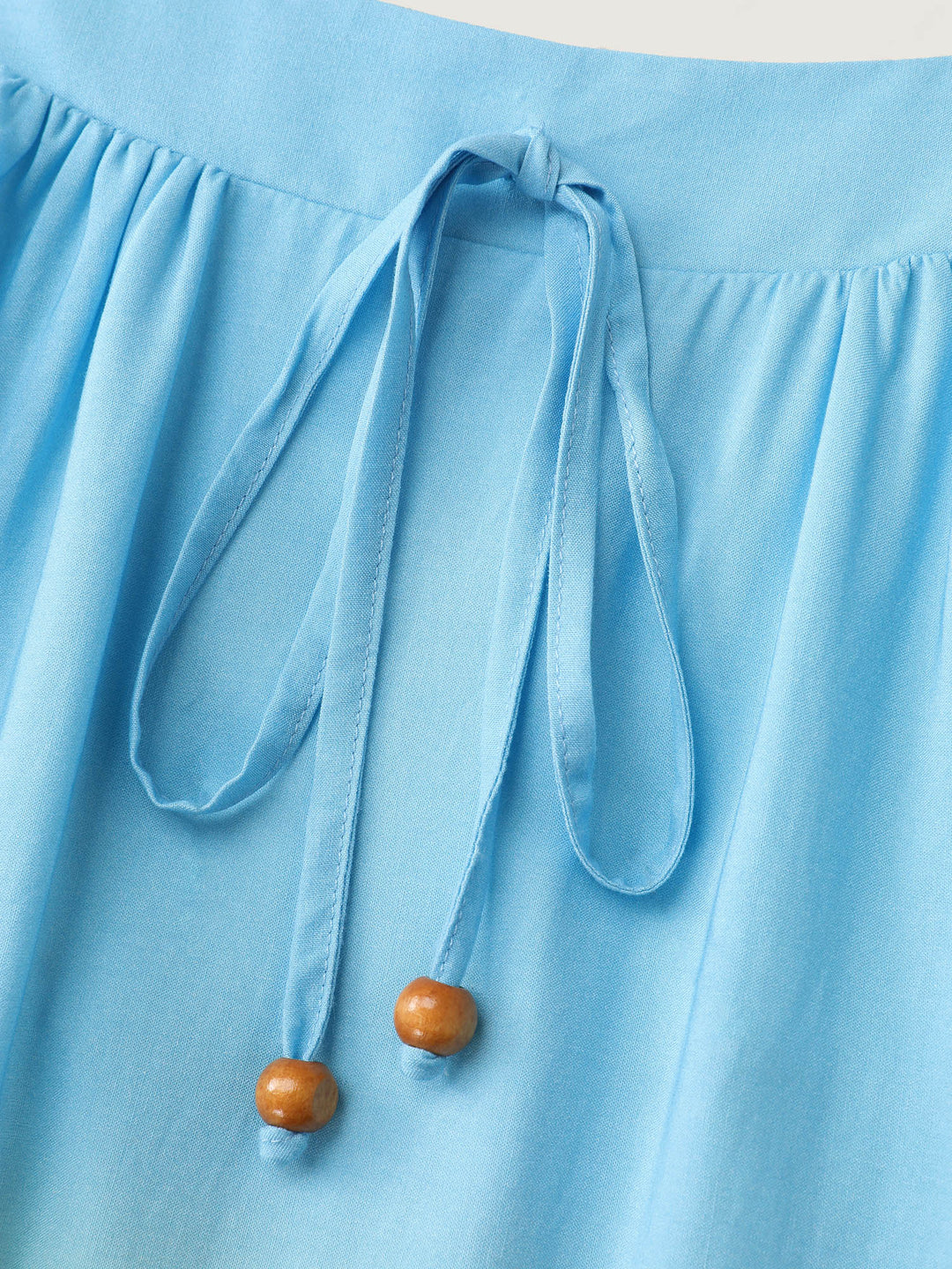 Ombre Drawstring Neckline Tiered Midi Dress