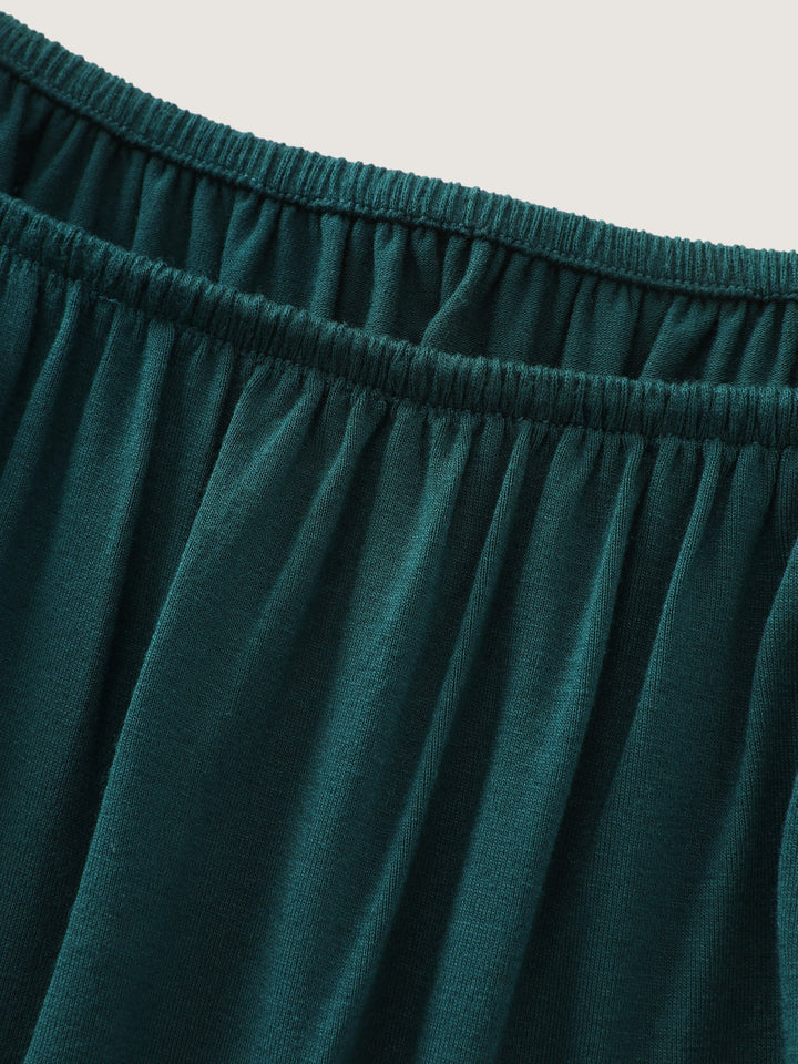 Supersoft Flowy-Fit Pleated Plain T-Shirt