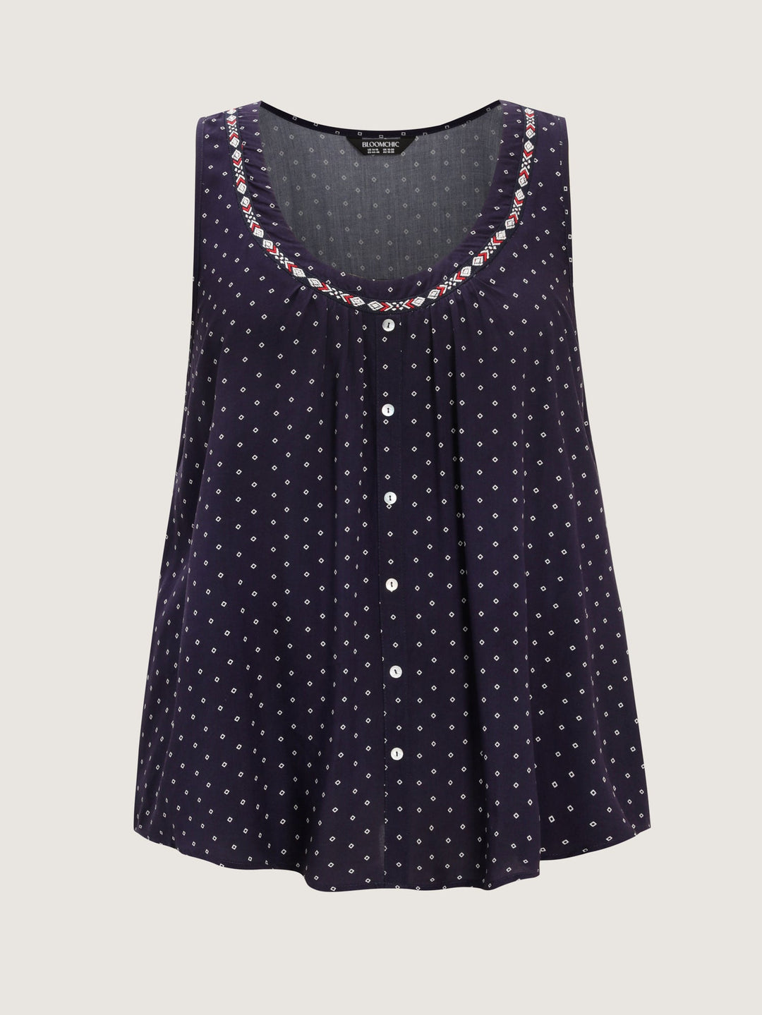 Supersoft Webbed Button Placket Tank Top